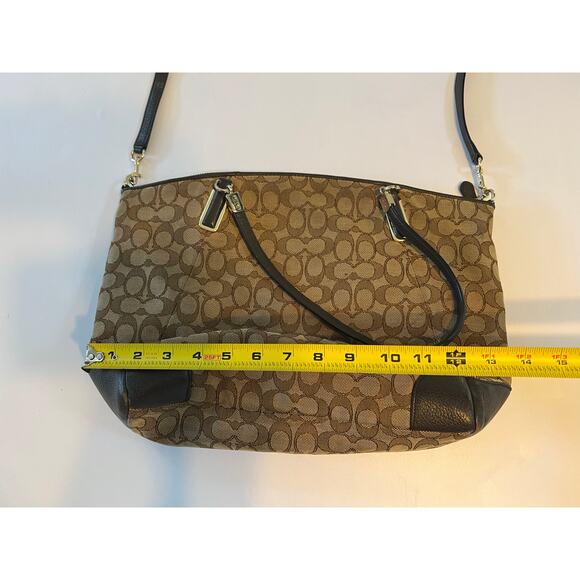 Coach Kelsey Satchel Signature Leather Trim F36181 Bag Y2K Monogram